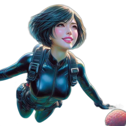 robot, cyberpunk, comic book art, concept art transparent PNG cut-out
