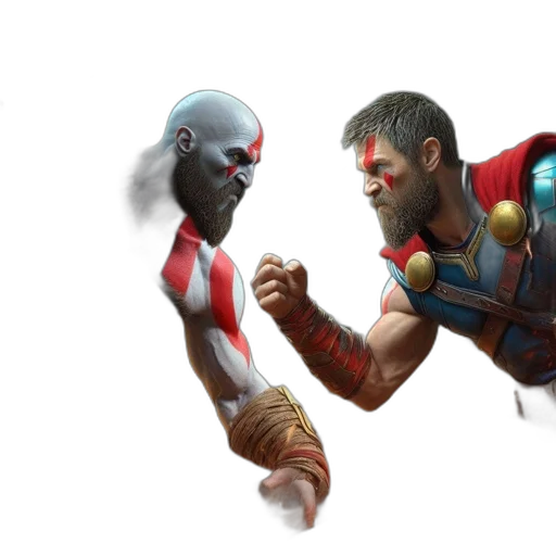 concept art, comic book art, fantasy art, 3d render transparent PNG cut-out