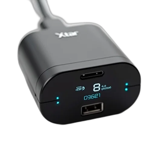 black, portable, charger, two transparent PNG cut-out