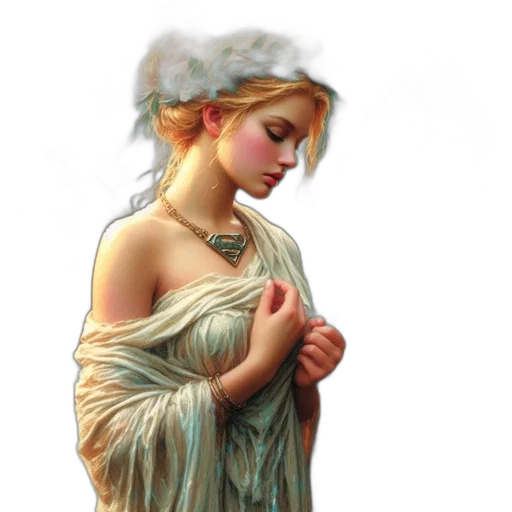 dress, jewelry, crown, fantasy art transparent PNG cut-out