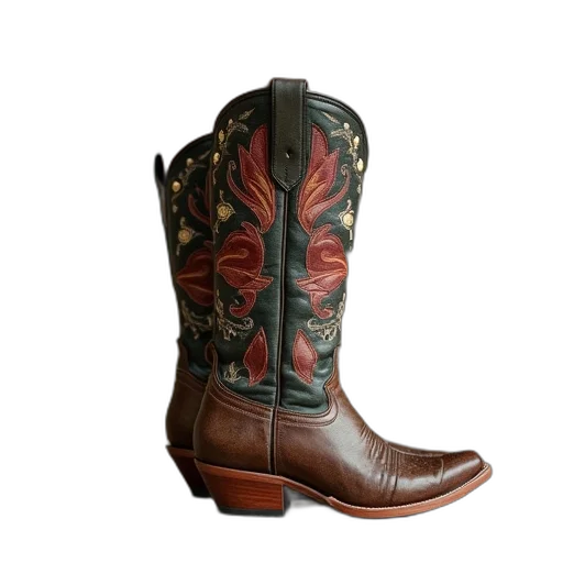 shoes, photorealistic, women, cowboy transparent PNG cut-out