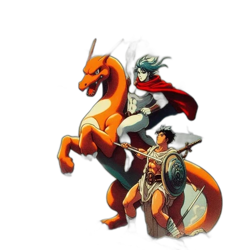 dragon, sword, staff, weapon transparent PNG cut-out