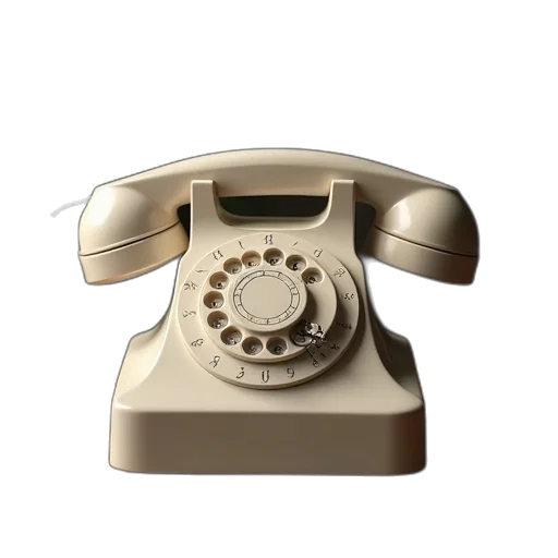 3d render, photorealistic, corded, landline transparent PNG cut-out