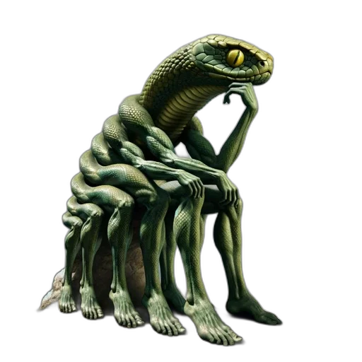 creature, animal, dragon, staff transparent PNG cut-out
