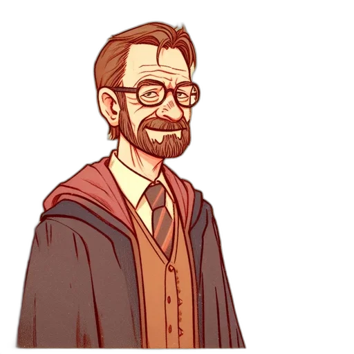 staff, jacket, comic book art, cartoon transparent PNG cut-out