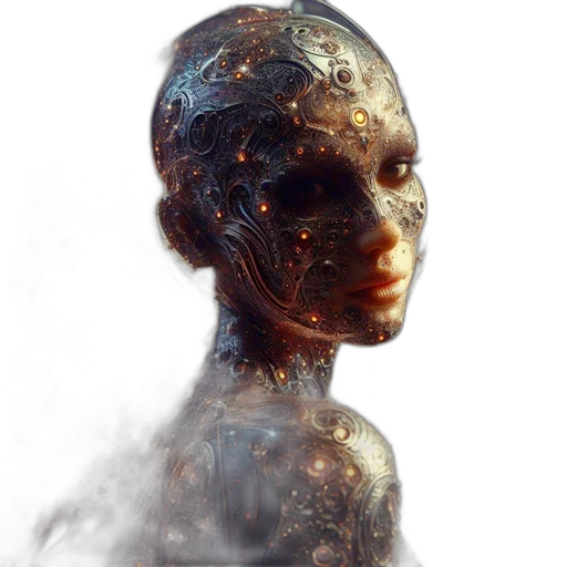 mask, face, robot, creature transparent PNG cut-out