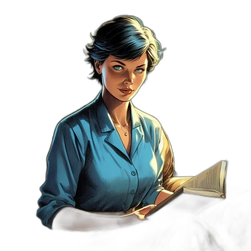 staff, face, comic book art, concept art transparent PNG cut-out