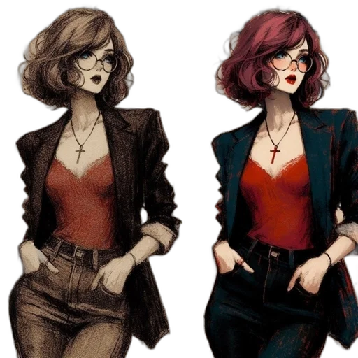 jacket, concept art, comic book art, watercolor transparent PNG cut-out
