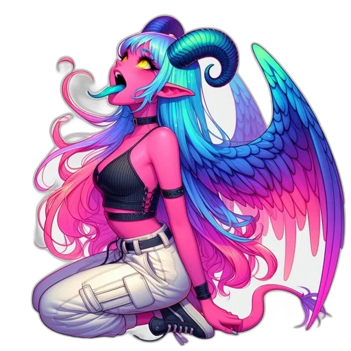dragon, creature, staff, fantasy art transparent PNG cut-out