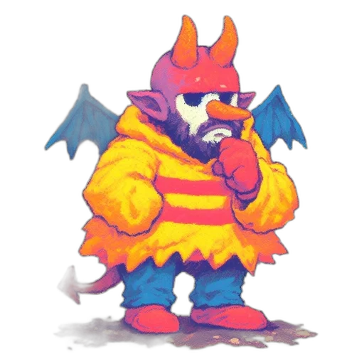 dragon, creature, jacket, pixel art transparent PNG cut-out