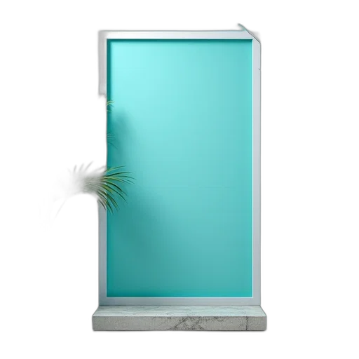 furniture, vaporwave, 3d render, underwater transparent PNG cut-out
