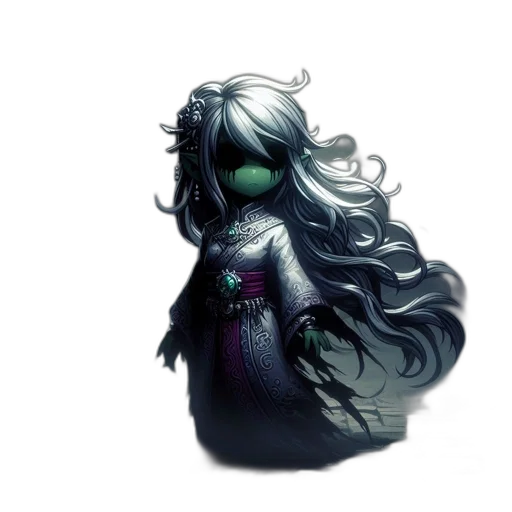 mask, creature, dress, hair transparent PNG cut-out