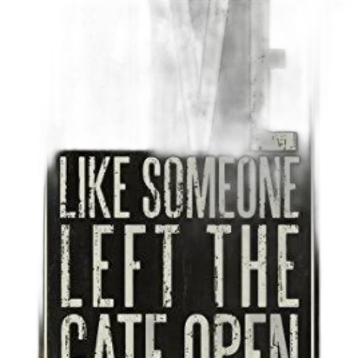 black, white, sign, distressed transparent PNG cut-out