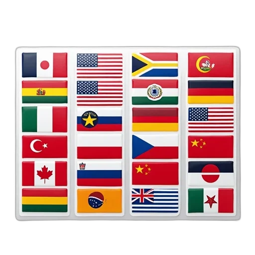 many, flags, different, countries transparent PNG cut-out