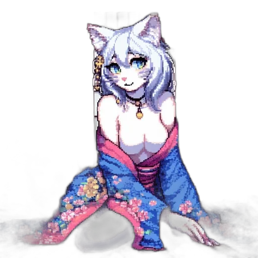 dress, staff, flower, creature transparent PNG cut-out