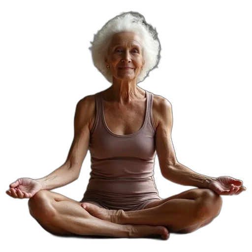 woman, sitting, yoga, pose transparent PNG cut-out