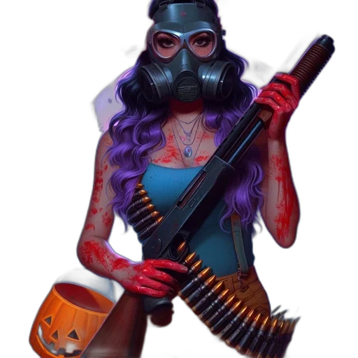 mask, weapon, concept art, cyberpunk transparent PNG cut-out