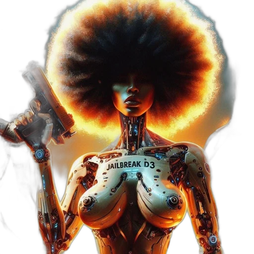 robot, hair, dress, concept art transparent PNG cut-out
