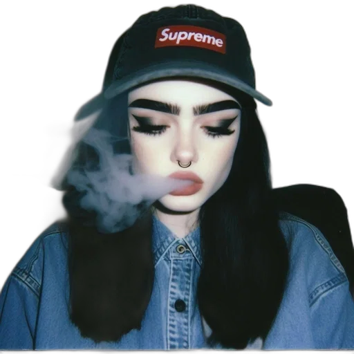 hat, jacket, face, creature transparent PNG cut-out