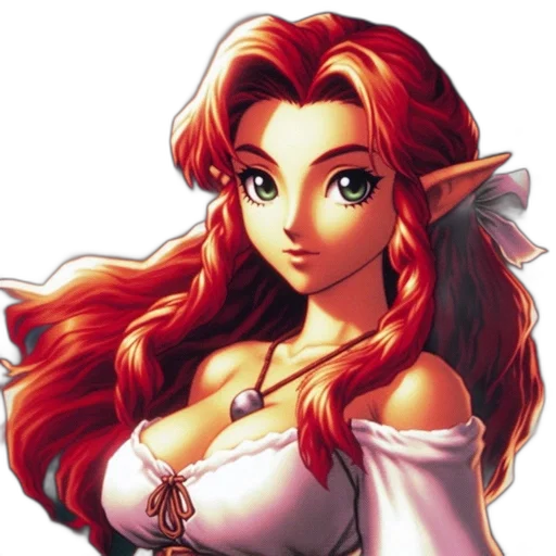 dress, face, staff, fantasy art transparent PNG cut-out