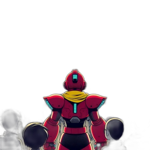robot, weapon, staff, mask transparent PNG cut-out