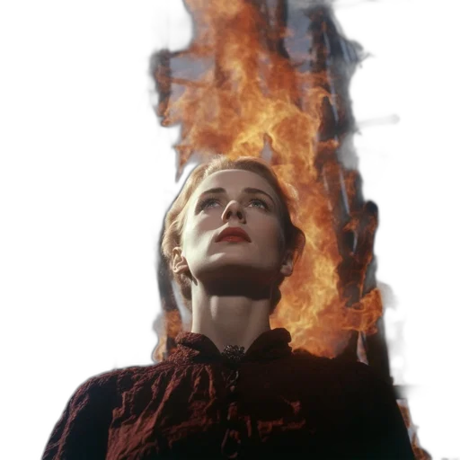 jacket, staff, face, fire transparent PNG cut-out