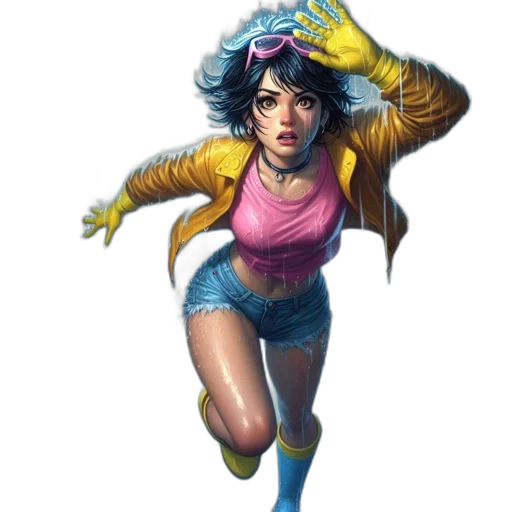 jacket, staff, comic book art, concept art transparent PNG cut-out