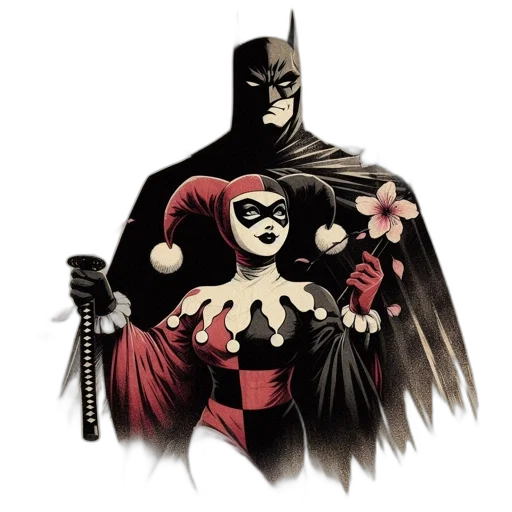comic book art, concept art, red, batman transparent PNG cut-out