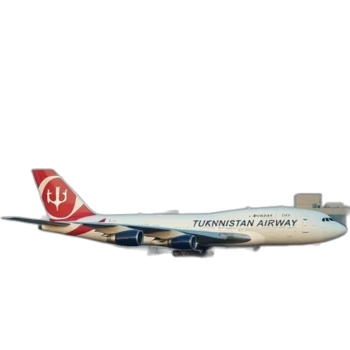 3d render, turkmenistan, airways, airbus transparent PNG cut-out