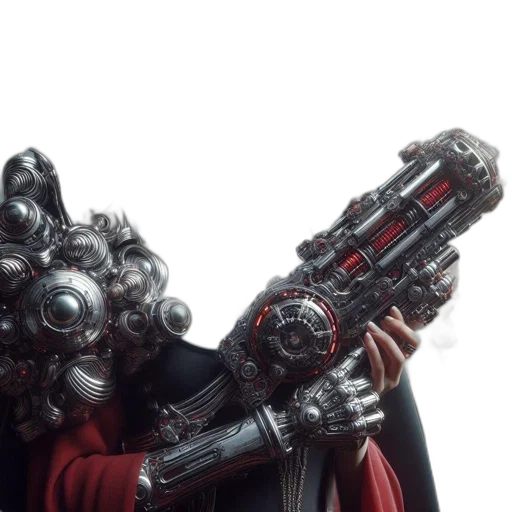 robot, weapon, staff, sword transparent PNG cut-out