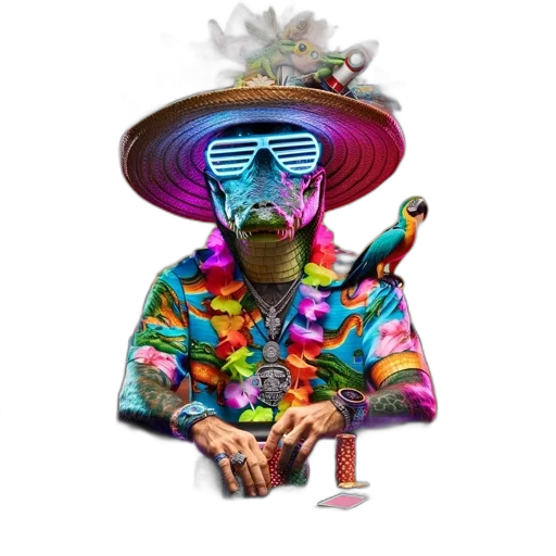 mask, staff, jacket, hat transparent PNG cut-out