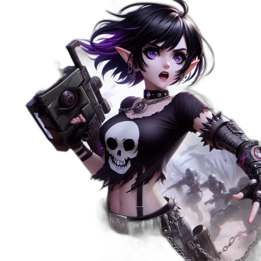 weapon, concept art, fantasy art, cyberpunk transparent PNG cut-out