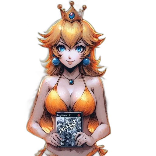 crown, dress, fantasy art, pixel art transparent PNG cut-out