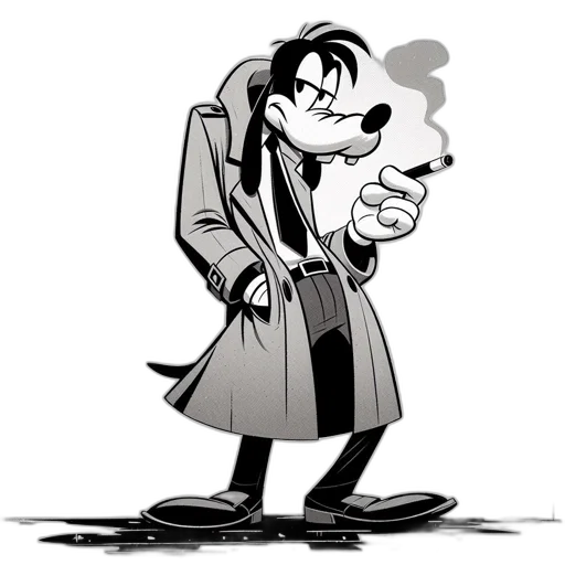 jacket, staff, cartoon, comic book art transparent PNG cut-out