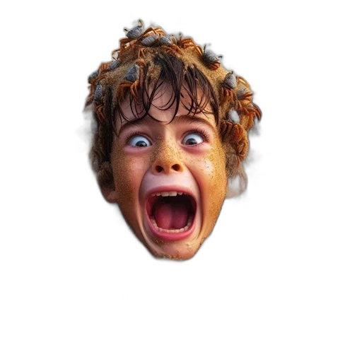 face, creature, mask, hair transparent PNG cut-out