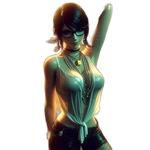 staff, comic book art, concept art, cyberpunk transparent PNG cut-out