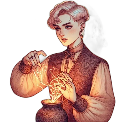 jewelry, staff, creature, fantasy art transparent PNG cut-out