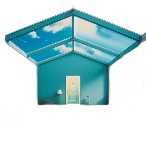 building, umbrella, furniture, concept art transparent PNG cut-out