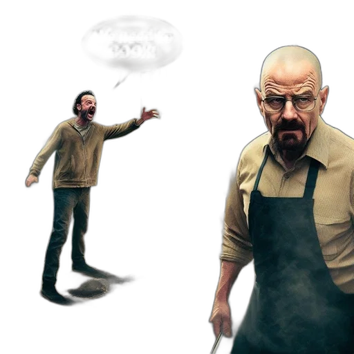 staff, jacket, creature, weapon transparent PNG cut-out