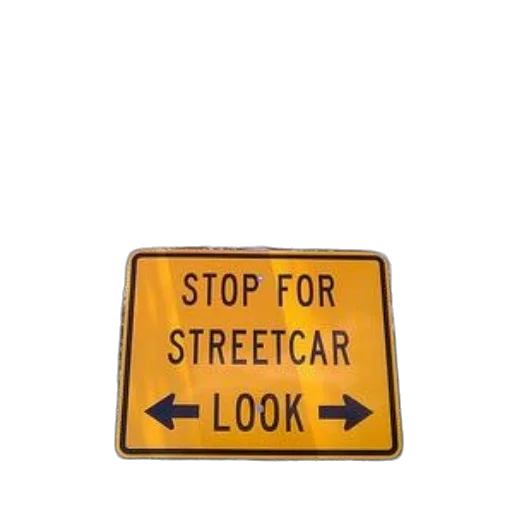 photorealistic, yellow, sign, black transparent PNG cut-out