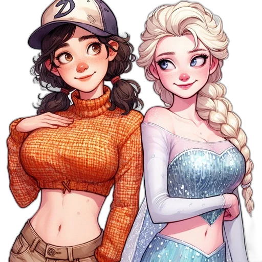dress, hat, fantasy art, comic book art transparent PNG cut-out