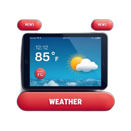 red, digital, tablet, screen transparent PNG cut-out
