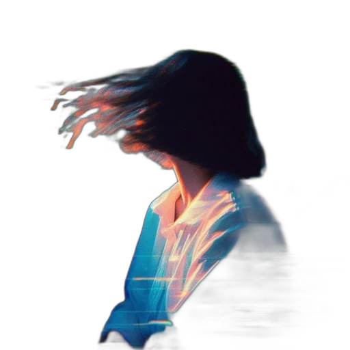 hair, dress, face, creature transparent PNG cut-out