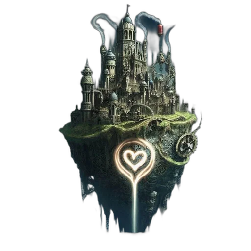 concept art, fantasy art, pixel art, 3d render transparent PNG cut-out