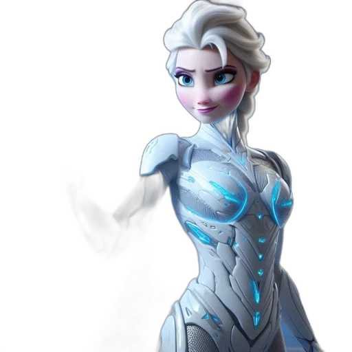 dress, robot, concept art, fantasy art transparent PNG cut-out