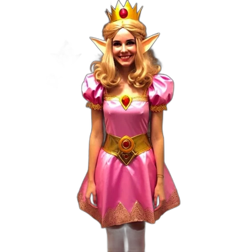 crown, dress, staff, 3d render transparent PNG cut-out