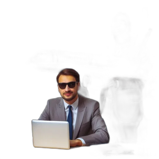 robot, staff, jacket, face transparent PNG cut-out