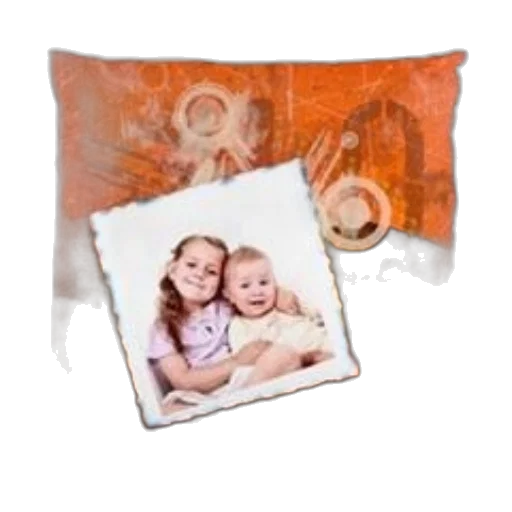 photorealistic, custom, pillow, orange transparent PNG cut-out