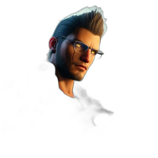 staff, face, jacket, weapon transparent PNG cut-out