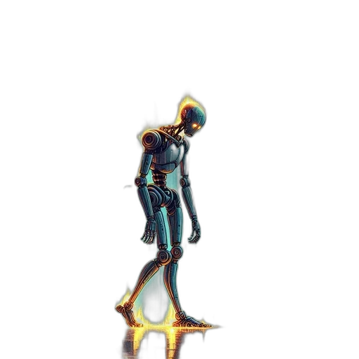 robot, staff, sword, weapon transparent PNG cut-out